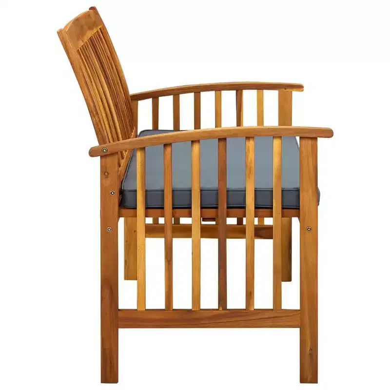 vidaXL Banc de jardin d'extérieur avec coussin en bois d'acacia massif