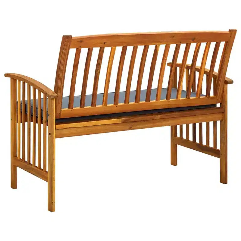 vidaXL Banc de jardin d'extérieur avec coussin en bois d'acacia massif