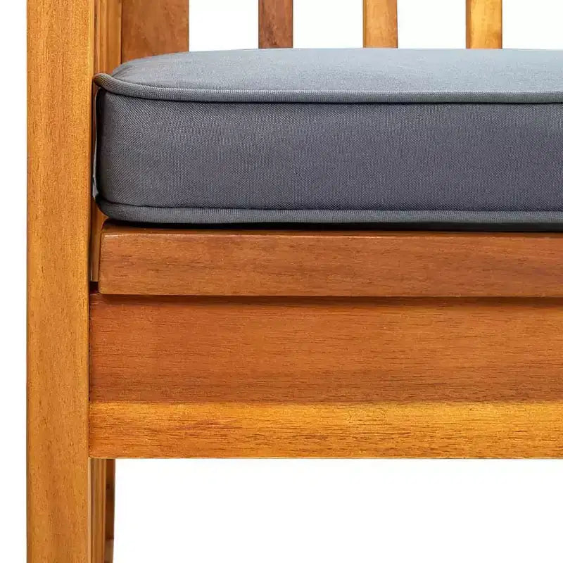 vidaXL Banc de jardin d'extérieur avec coussin en bois d'acacia massif