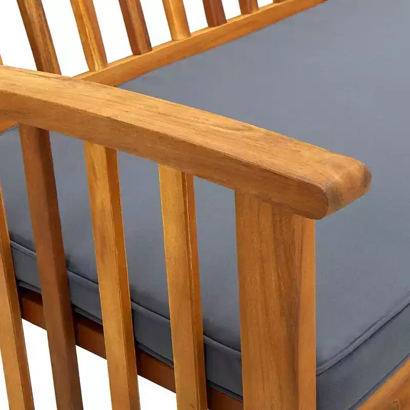 vidaXL Banc de jardin d'extérieur avec coussin en bois d'acacia massif