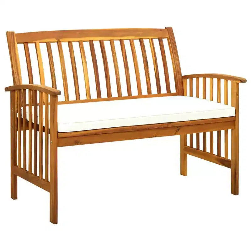 vidaXL Banc de jardin d'extérieur avec coussin en bois d'acacia massif