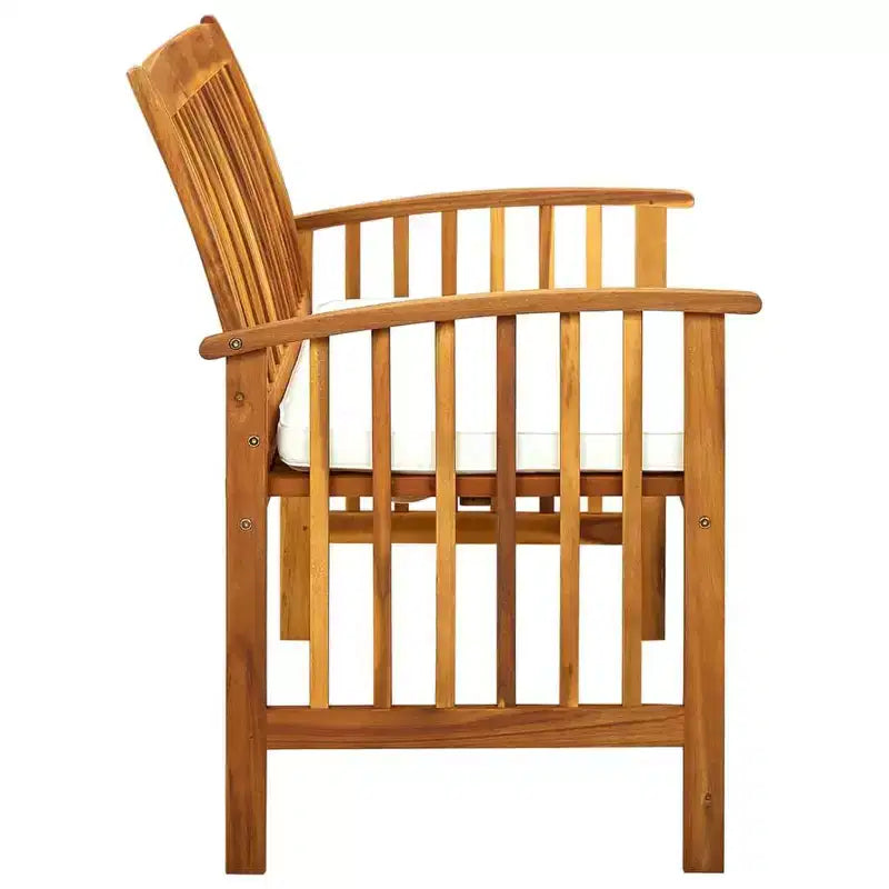vidaXL Banc de jardin d'extérieur avec coussin en bois d'acacia massif