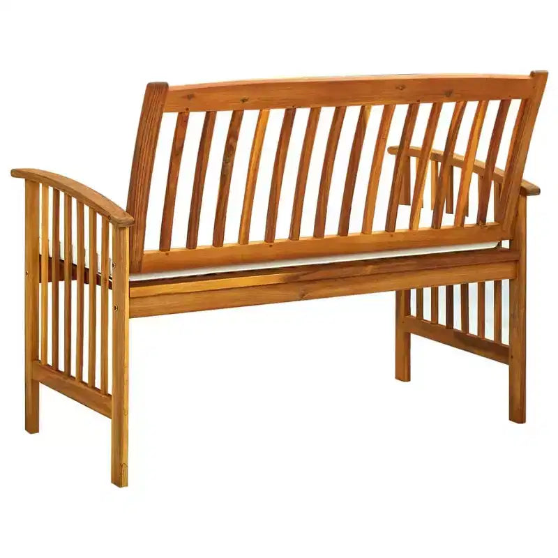 vidaXL Banc de jardin d'extérieur avec coussin en bois d'acacia massif