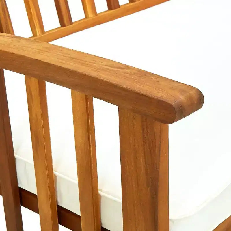 vidaXL Banc de jardin d'extérieur avec coussin en bois d'acacia massif