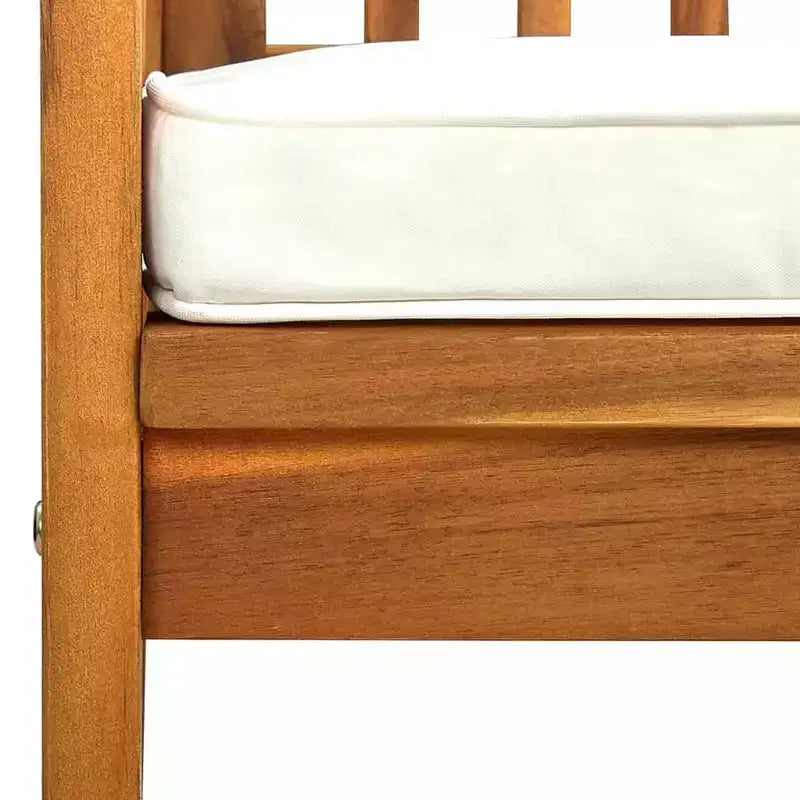 vidaXL Banc de jardin d'extérieur avec coussin en bois d'acacia massif