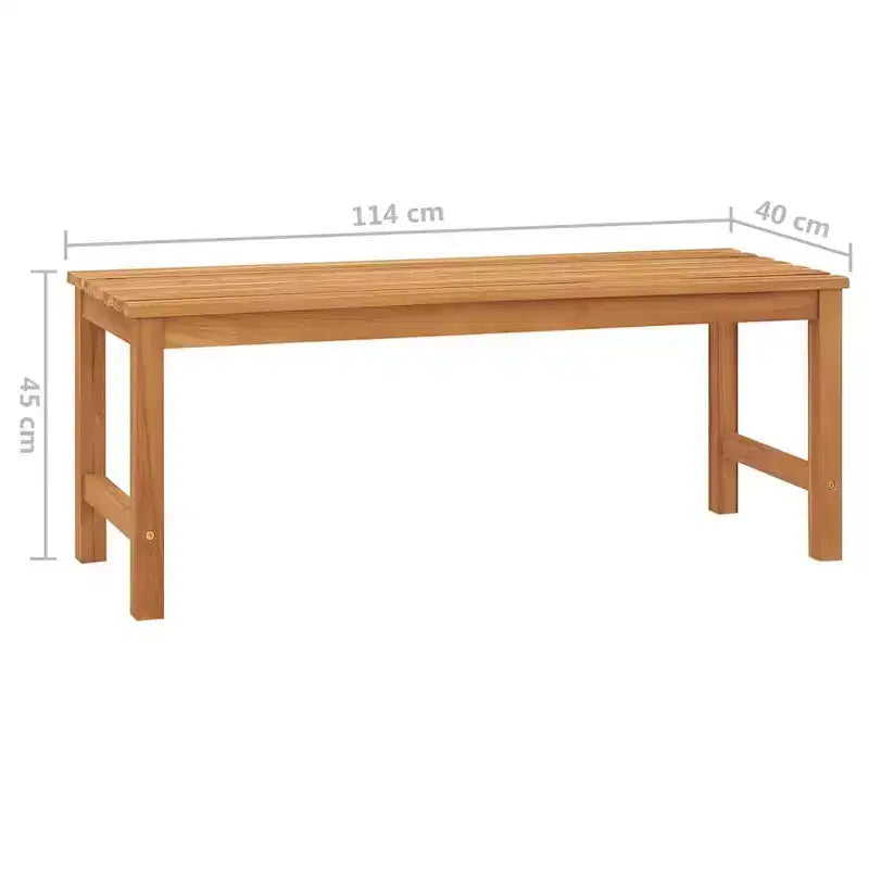 Banc de jardin vidaXL, intérieur/extérieur pour entrée, jardin, bois de teck massif