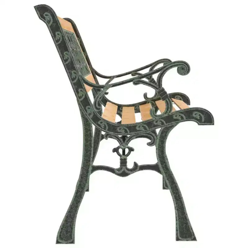 vidaXL Banc de jardin Bois marron, Bois noir, Fer forgé, PVC Standard
