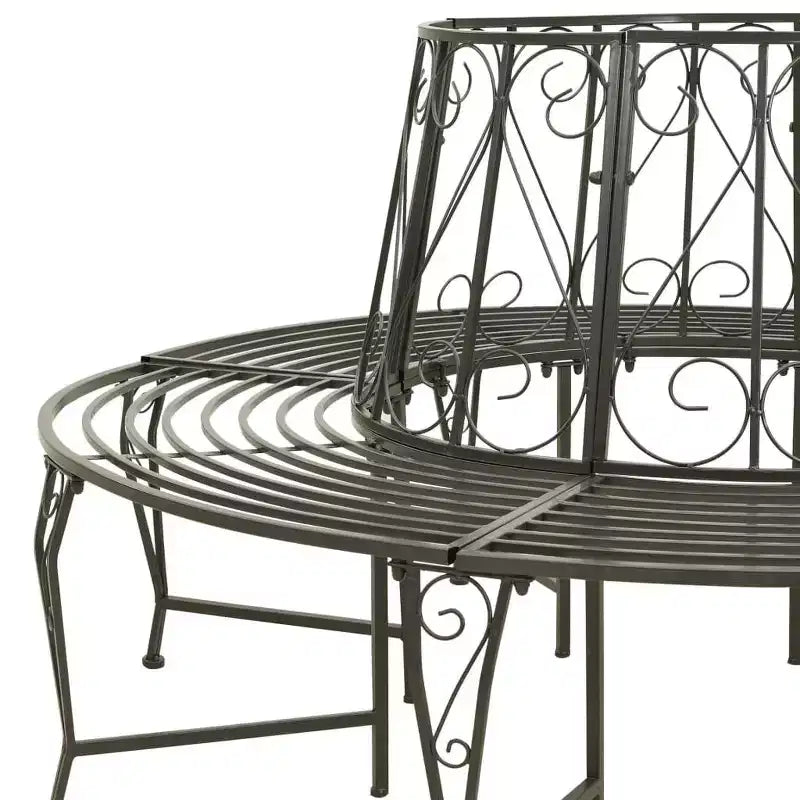 vidaXL Banc de jardin en acier 160 cm de diamètre Banc de jardin rond