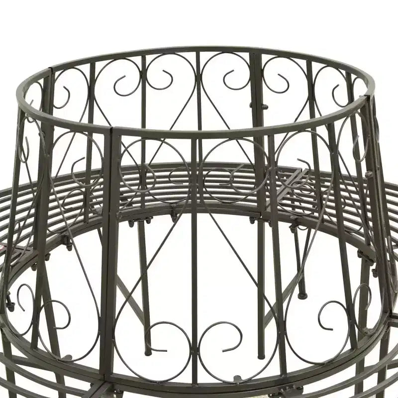 vidaXL Banc de jardin en acier 160 cm de diamètre Banc de jardin rond