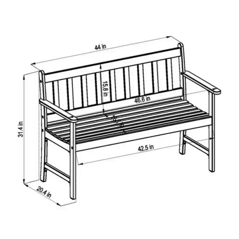 Banc de jardin Amazonia en bois de teck finition 100 % FSC