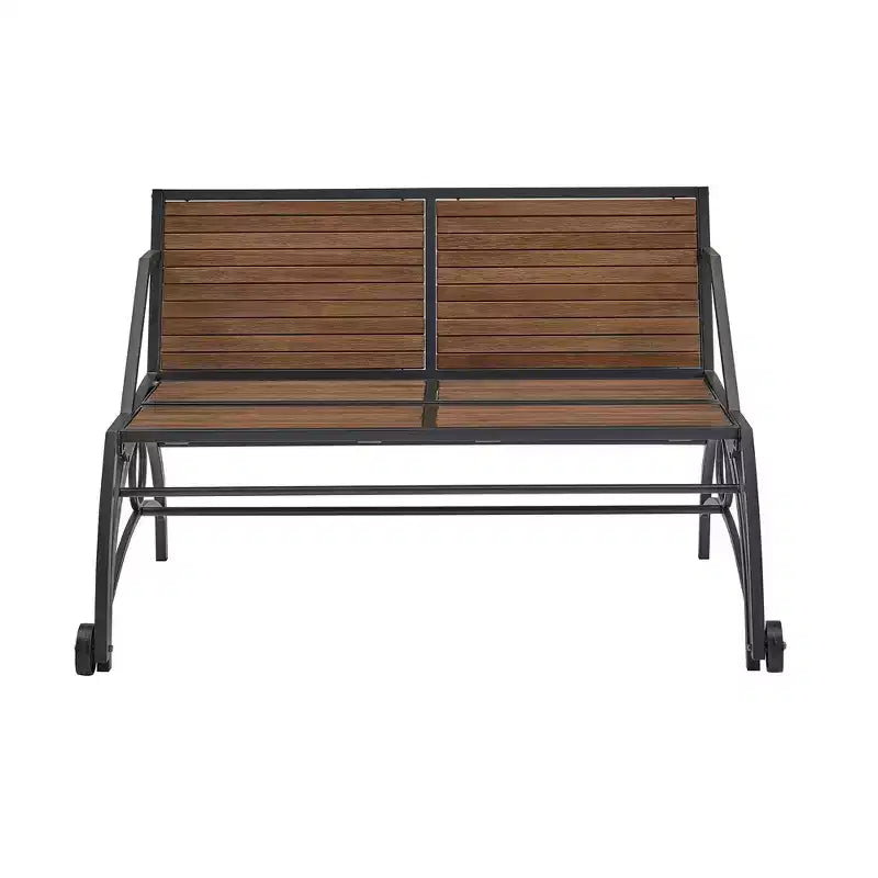Llano Convertible Outdoor Table & Bench - Black/Walnut - iNSPIREQ