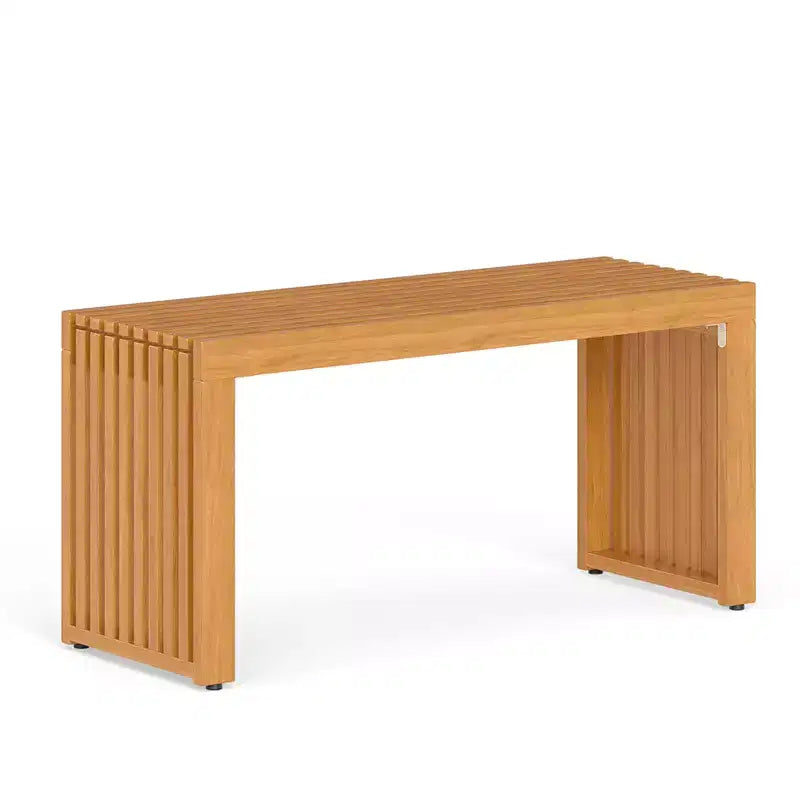 Costway Banc de patio à lattes en bois d'acacia de 36 pouces pour 2 personnes Capacité de 800 lb