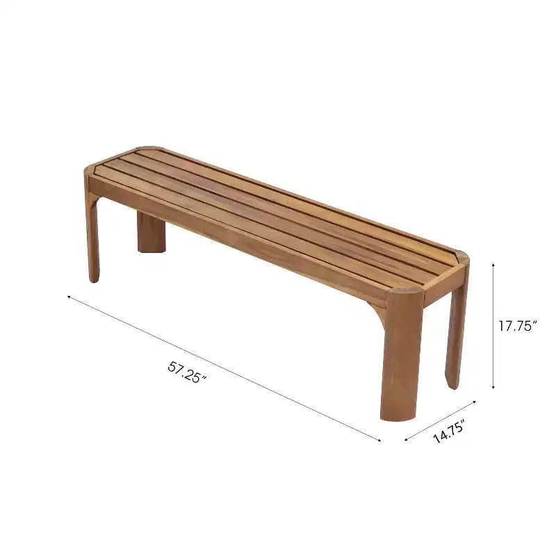 Banc de patio Christopher Knight Home Pierre moderne en bois d'acacia avec design à lattes