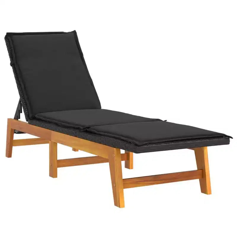 vidaXL Salon de jardin noir et marron en résine tressée Standard