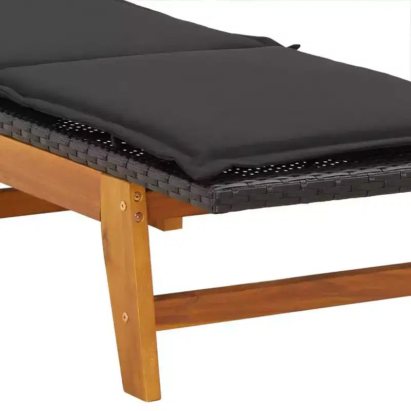 vidaXL Salon de jardin noir et marron en résine tressée Standard