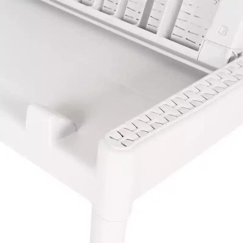 vidaXL Chaise longue blanche en polypropylène dossier multi-positions moyen