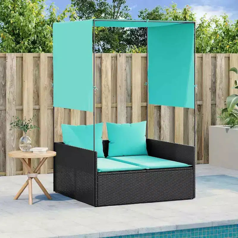 vidaXL Bain de soleil double pour patio