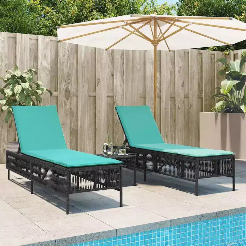 vidaXL Bain de soleil en rotin PE, acier poudré Standard