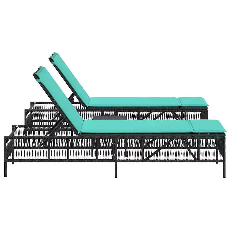 vidaXL Bain de soleil en rotin PE, acier poudré Standard