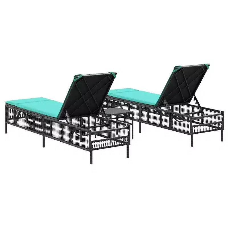 vidaXL Bain de soleil en rotin PE, acier poudré Standard