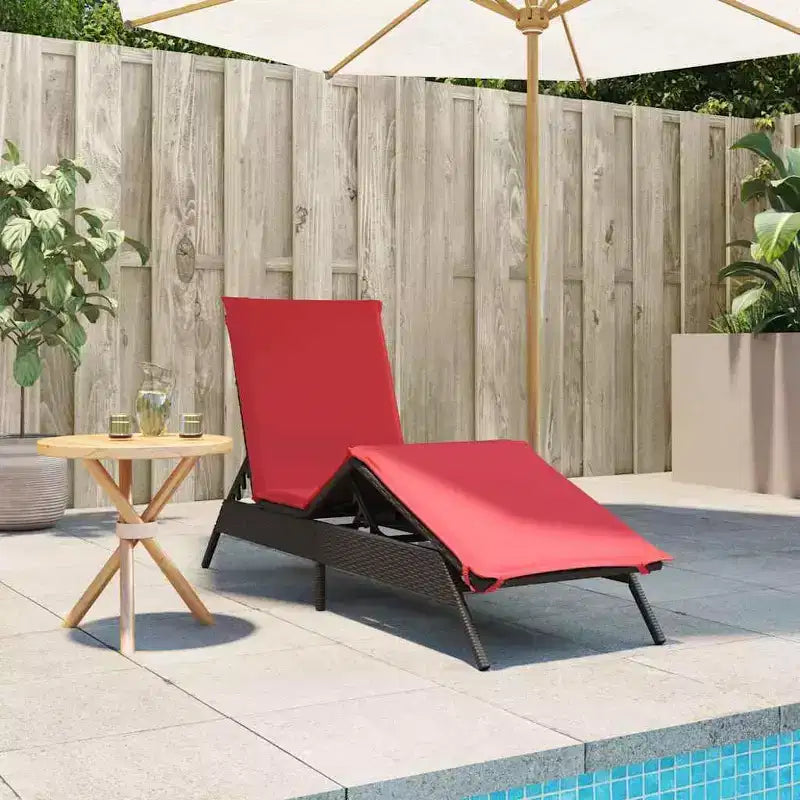vidaXL Chaise longue de jardin en rotin PE Extra longue Repose-pieds réglables