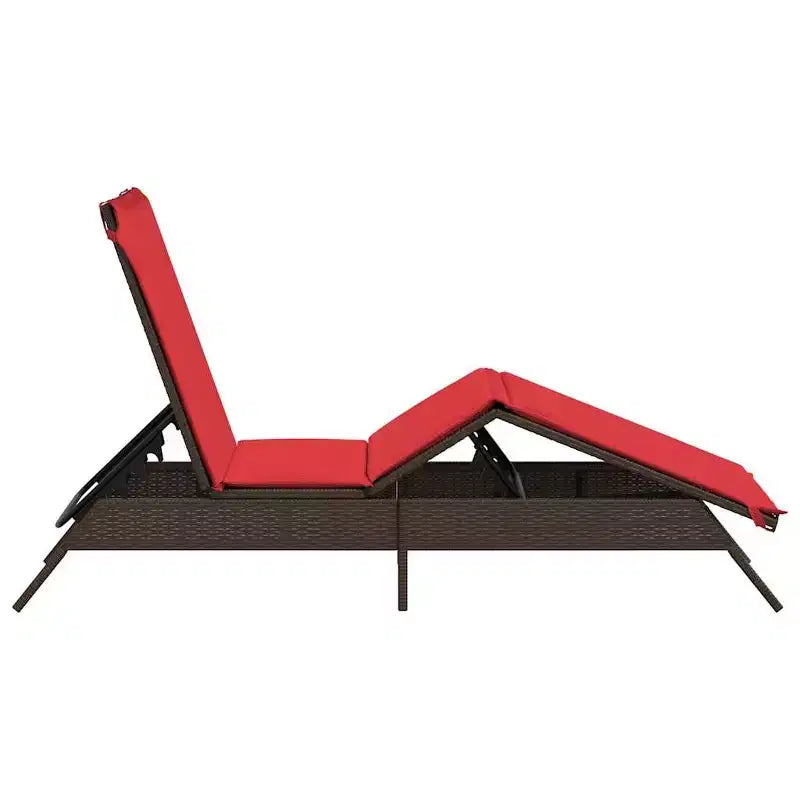 vidaXL Chaise longue de jardin en rotin PE Extra longue Repose-pieds réglables