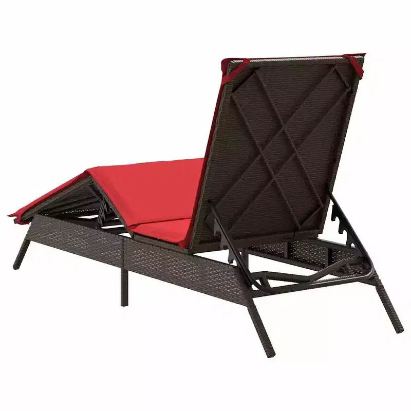 vidaXL Chaise longue de jardin en rotin PE Extra longue Repose-pieds réglables