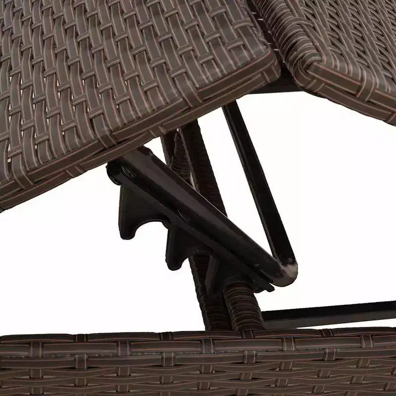 vidaXL Chaise longue de jardin en rotin PE Extra longue Repose-pieds réglables