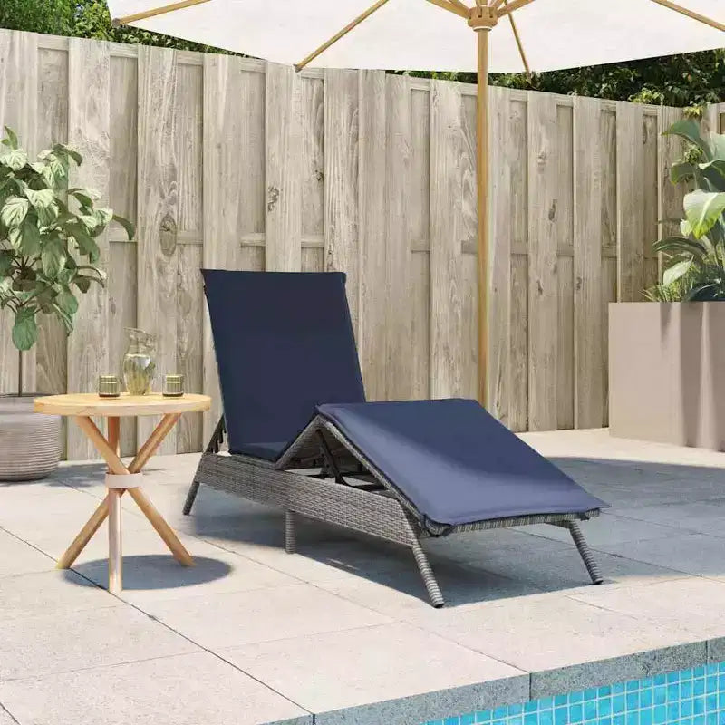 vidaXL Chaise longue de jardin en rotin PE Extra longue Repose-pieds réglables