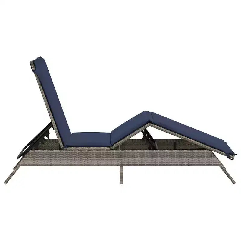 vidaXL Chaise longue de jardin en rotin PE Extra longue Repose-pieds réglables