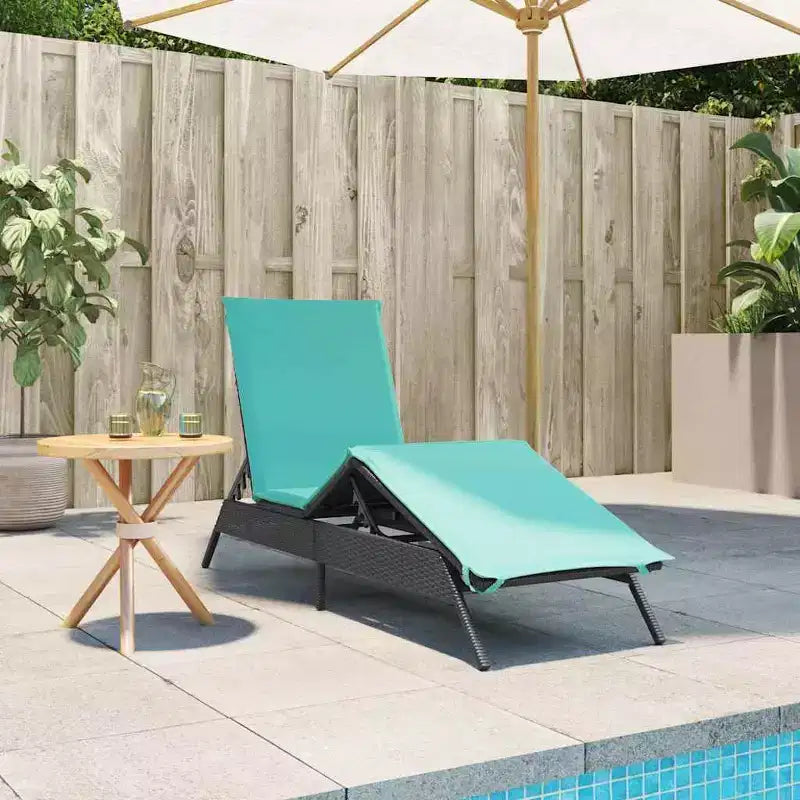 vidaXL Chaise longue de jardin en rotin PE Extra longue Repose-pieds réglables