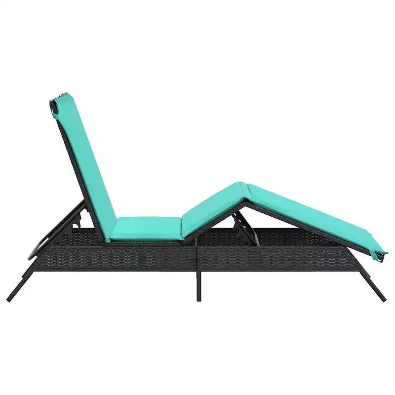 vidaXL Chaise longue de jardin en rotin PE Extra longue Repose-pieds réglables