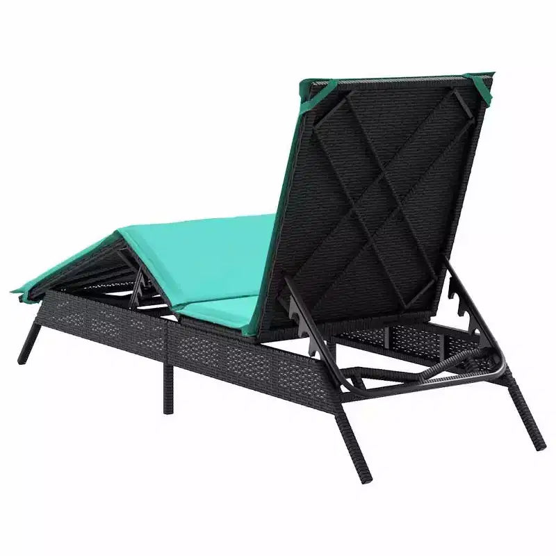 vidaXL Chaise longue de jardin en rotin PE Extra longue Repose-pieds réglables