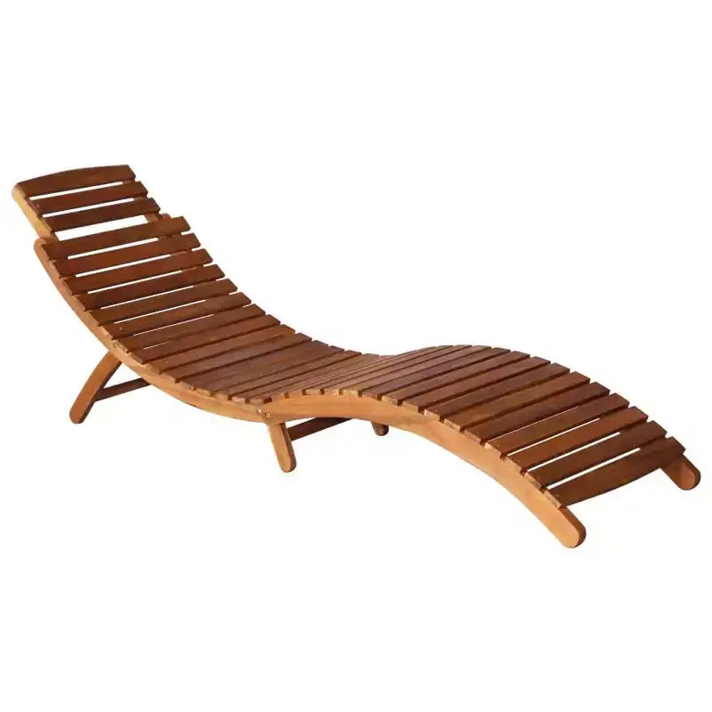 vidaXL Chaise longue 55 x 184 x 64 cm en bois d'acacia massif