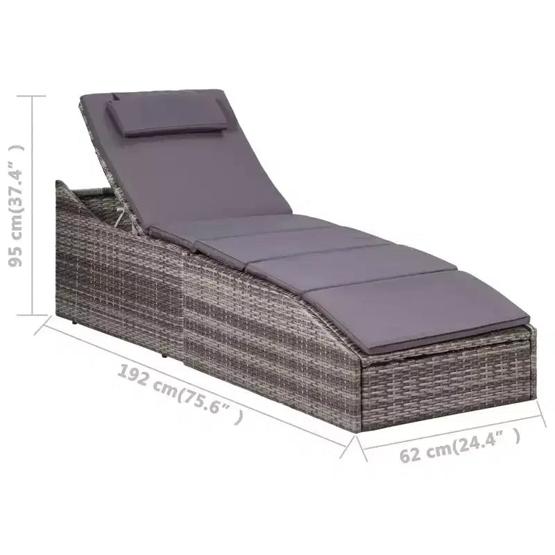 vidaXL Chaise longue et