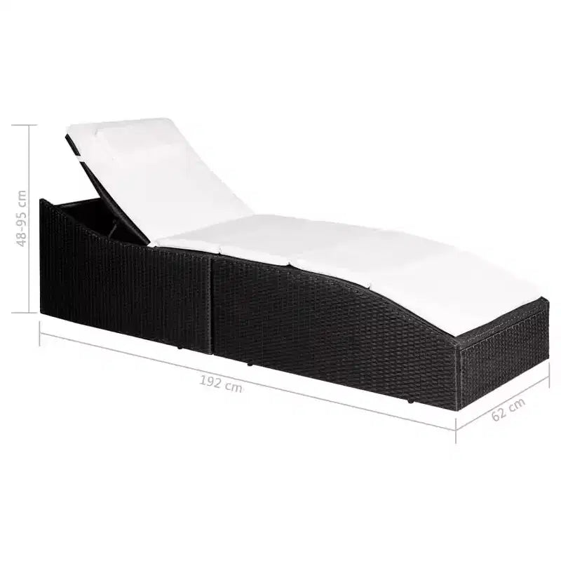 vidaXL Chaise longue et