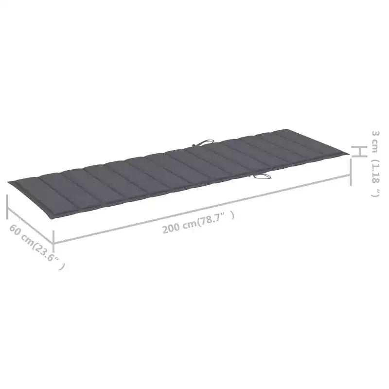 vidaXL Chaise longue Bambou naturel, (coussins)