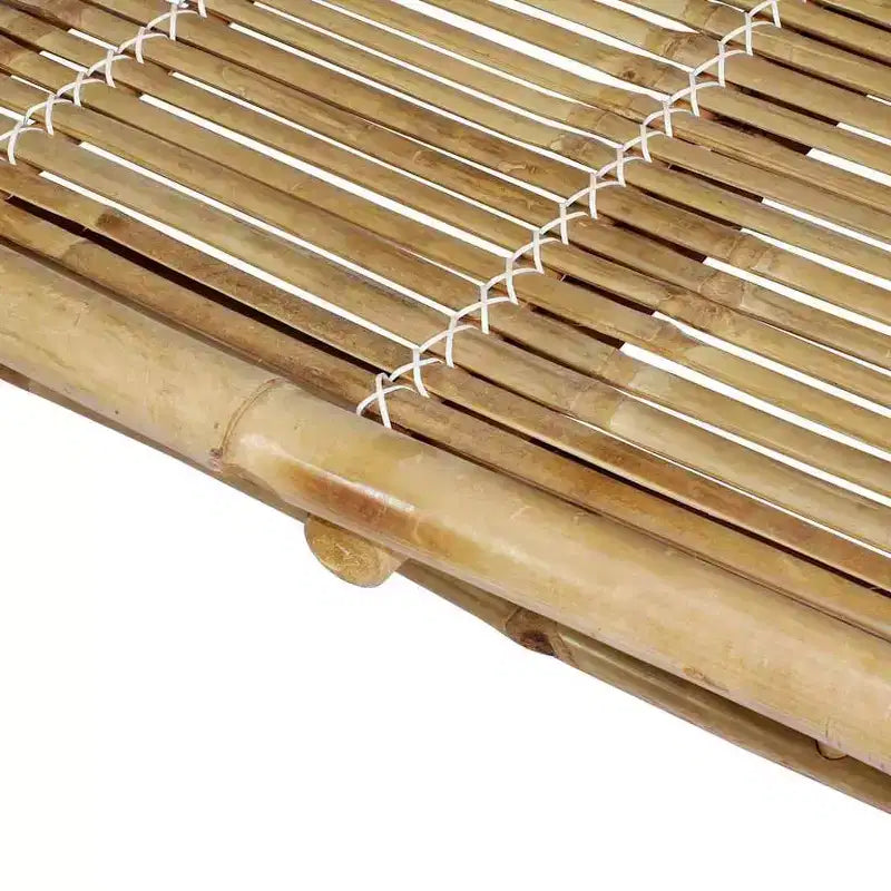 vidaXL Chaise longue Bambou naturel, (coussins)