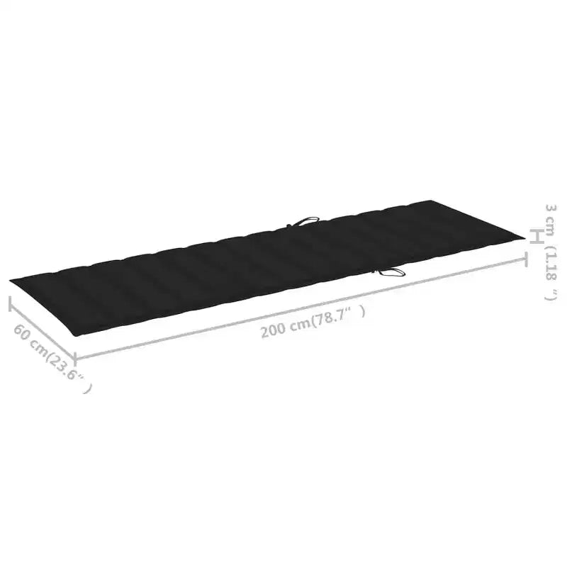 vidaXL Chaise longue Bambou naturel, (coussins)