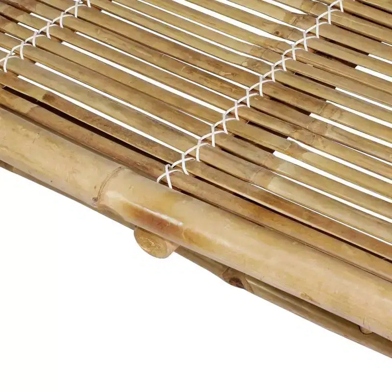 vidaXL Chaise longue Bambou naturel, (coussins)