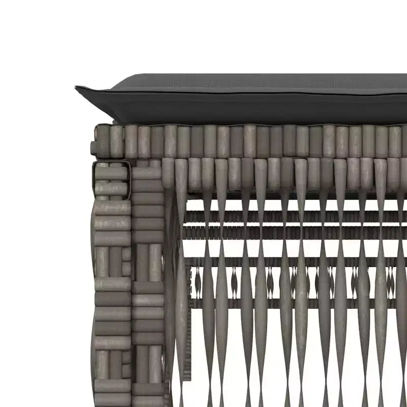 vidaXL Chaise longue grise en rotin synthétique standard avec accoudoirs réglables