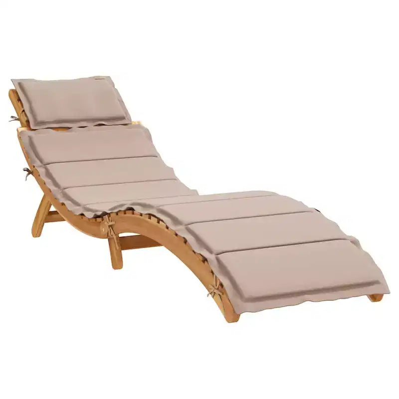 vidaXL Lot de 2 transats taupe bois d'acacia massif extra longs pliables