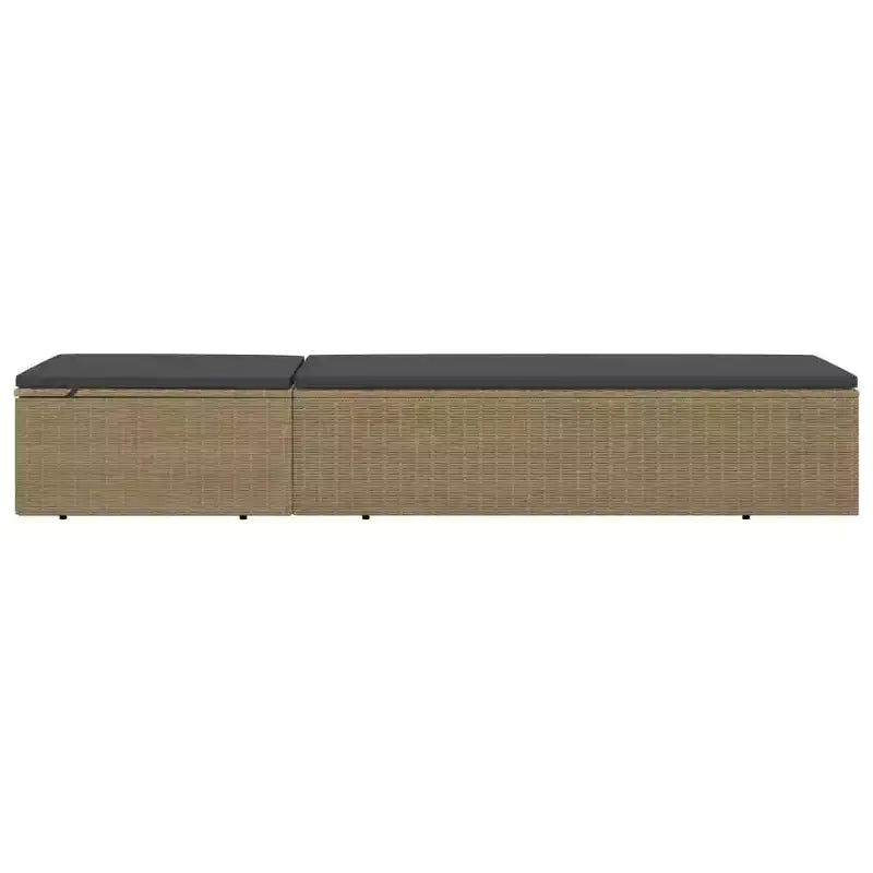 vidaXL Chaise longue et rotin PE Standard Pliable