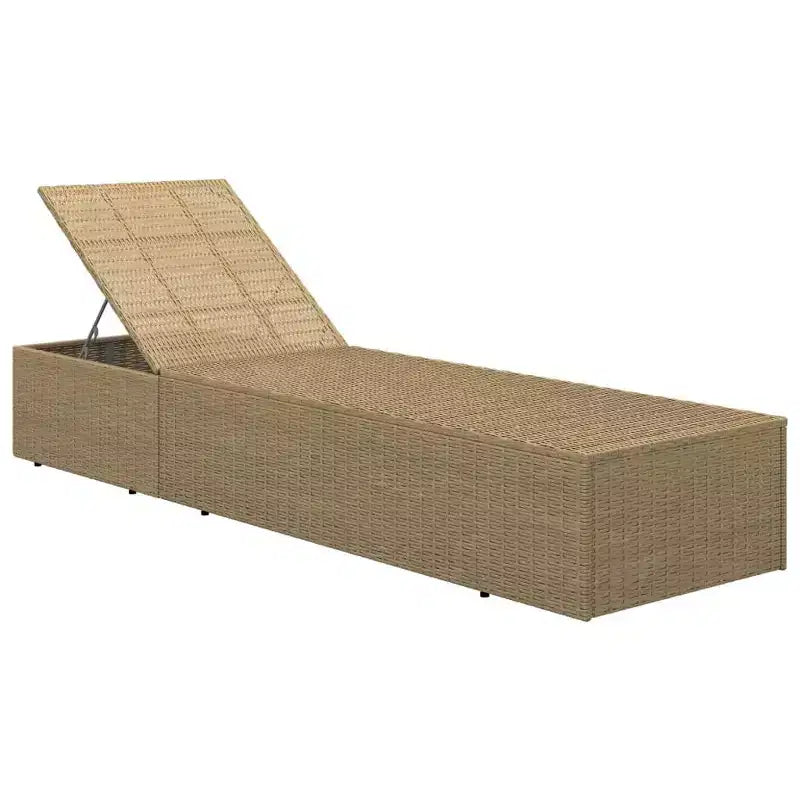 vidaXL Chaise longue et rotin PE Standard Pliable