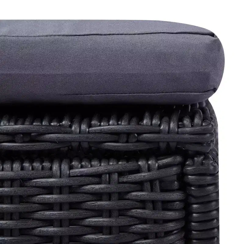 vidaXL Chaise longue et rotin PE Standard Pliable
