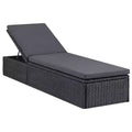 vidaXL Sunlounger and PE rattan Standard Foldable