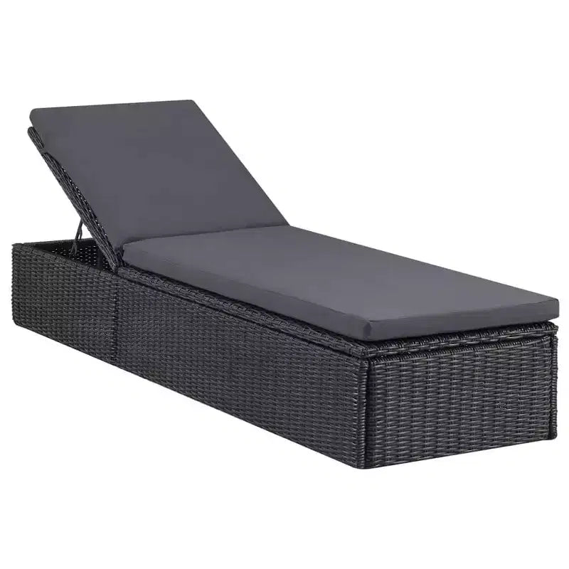 vidaXL Sunlounger and PE rattan Standard Foldable