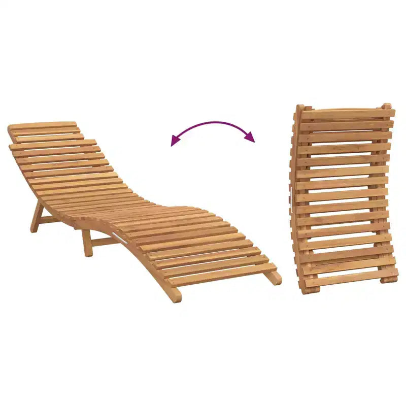 vidaXL Chaise longue de jardin avec coussin marron 198 x 55 x 58,5 cm
