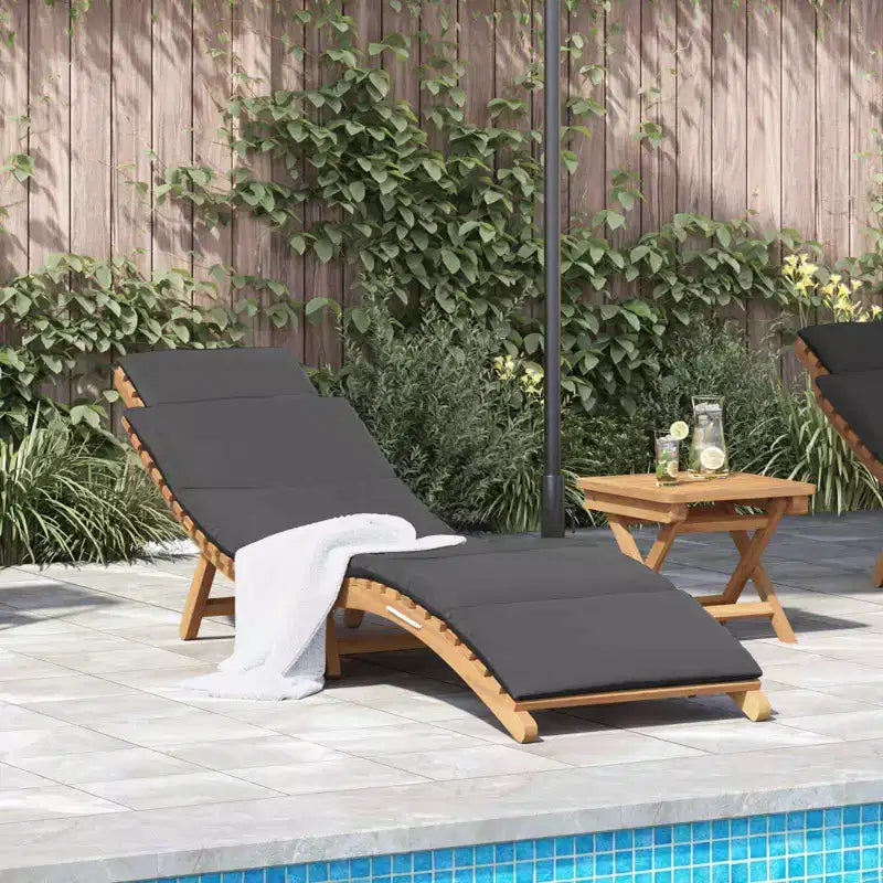 vidaXL Chaise longue de jardin avec coussin marron 198 x 55 x 58,5 cm