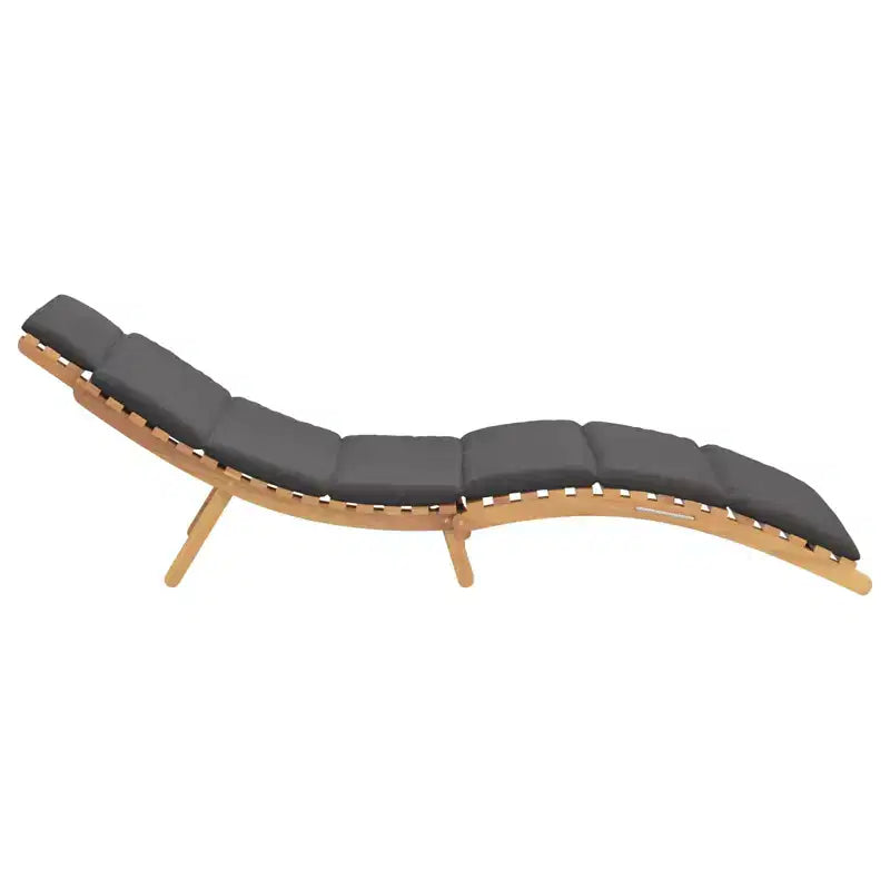 vidaXL Chaise longue de jardin avec coussin marron 198 x 55 x 58,5 cm